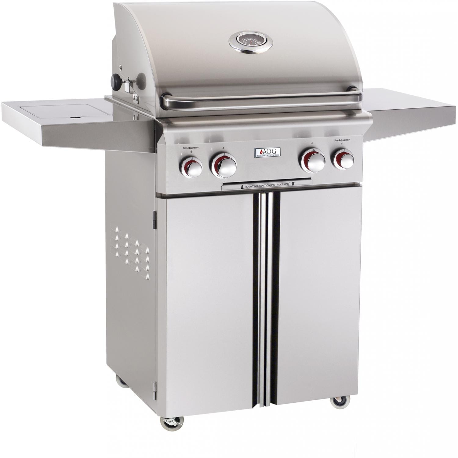 American Outdoor Grill 24PCT T-Series 24 Inch Propane Gas Grill On Cart With Side Burner And Rotisserie Kit - image 1 of 6