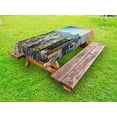 thumbnail image 1 of American Outdoor Tablecloth, New York City Aerial with Skyscrapers Manhattan Urban Architecture Panorama, Decorative Washable Fabric Picnic Tablecloth, 58 X 120 Inches, Silver Blue Peach, by Ambesonne, 1 of 2