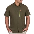 thumbnail image 1 of The American Outdoorsman Blackfoot River Fishing Shirt, Short Sleeve - Quick Dry, UPF 30 UV Protection, Modern Fit, Breathable Eyelets and Waterproof Chest Zip Multiple Pocket (Jungle Green, Medium), 1 of 9