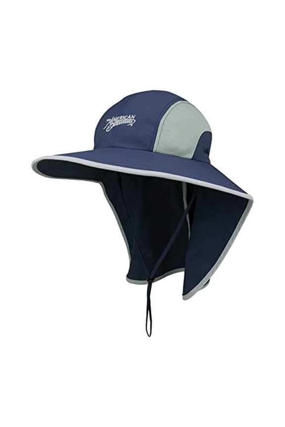 American Outdoorsman Juniper Men's Taslon UV Large Bill Cap (Navy)