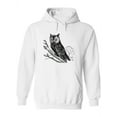 thumbnail image 1 of American Owl Pencil Drawing Hoodie Women -Image by Shutterstock, Female Medium, 1 of 4
