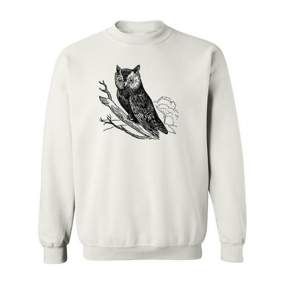 American Owl Sketch Sweatshirt Women -Image by Shutterstock, Female Small