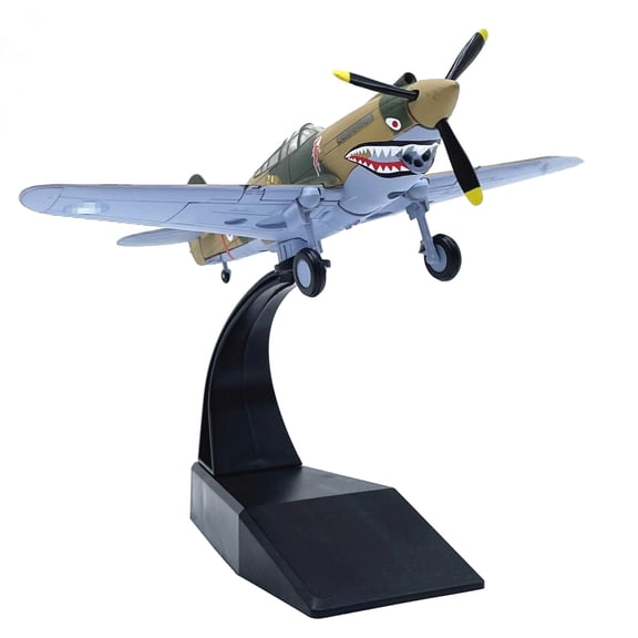 American P40 Fighter Model Airplane 1:72 Scale with Display Stand for Elegant Showcase in Home or Office