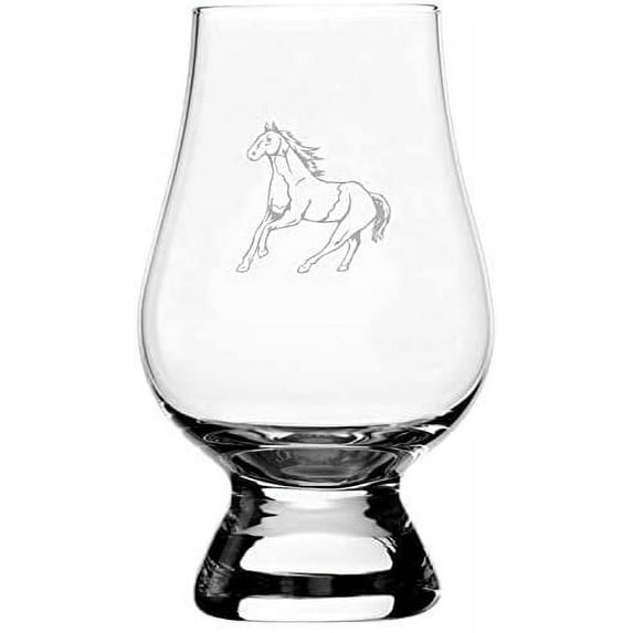 American Paint Body - Alternate Horse Themed Etched 6.5oz Glencairn Whisky Glass