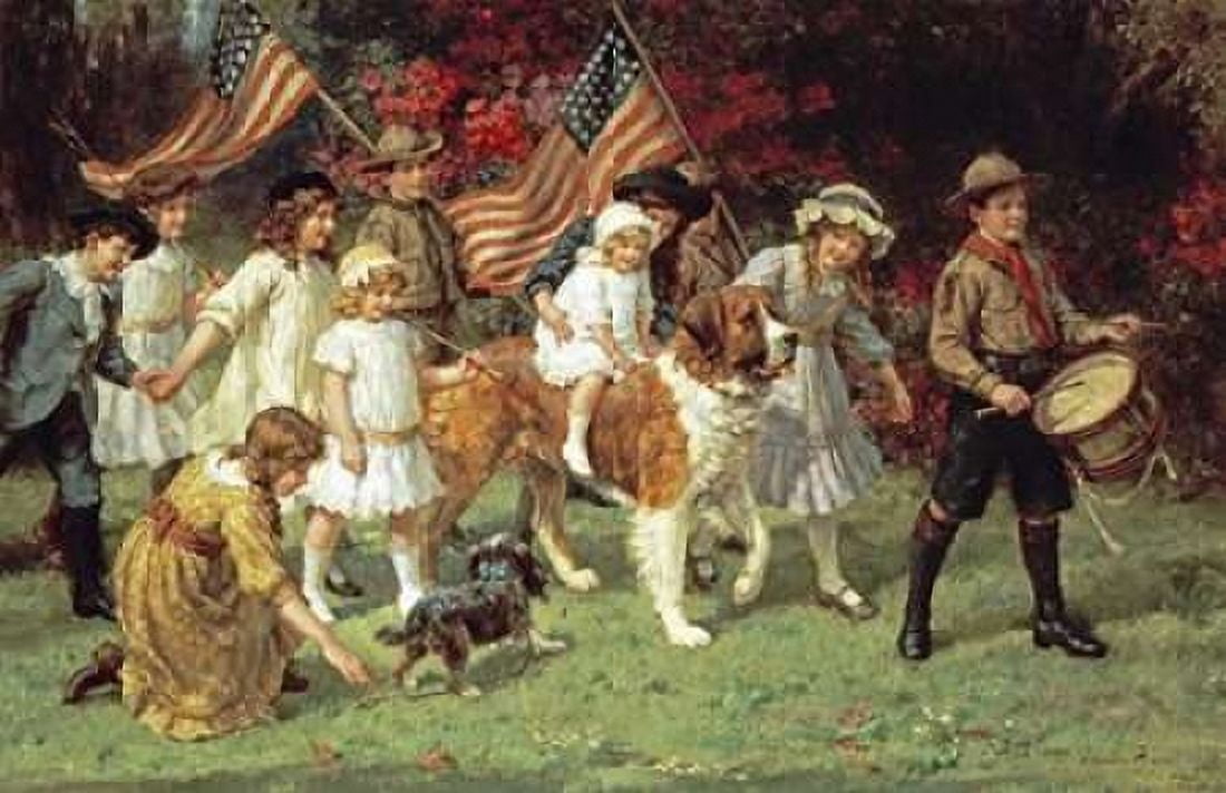 American Parade Canvas Art - George Sheridan Knowles (12 x 18)