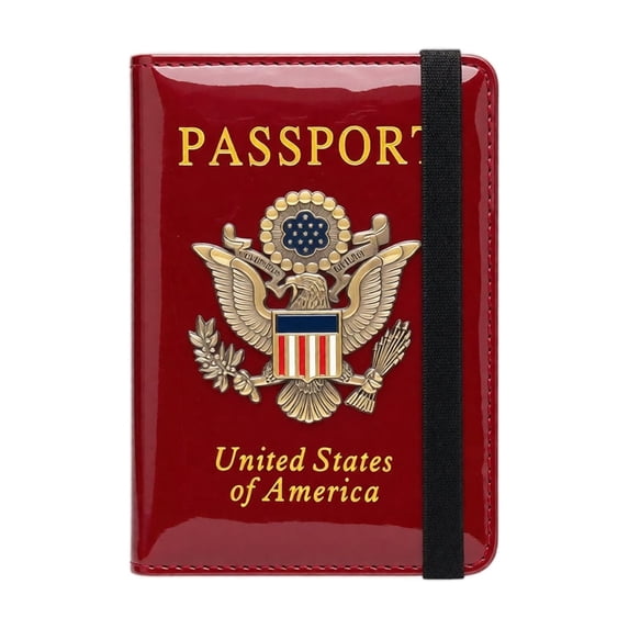 American Passport Cover | Travel Wallet Rfid Blocking Leather Document Holder | Travel Accessories for Women Gift for Traveler