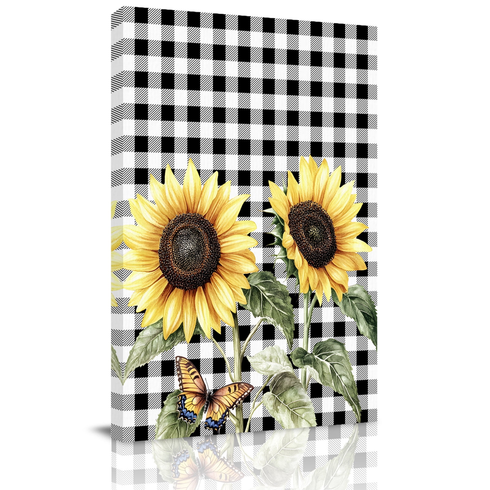 American Pastoral Style Canvas Wall Art for Living Room, Sunflower ...