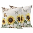 thumbnail image 1 of American Pastoral Style Pillow Covers 2 Pack Flower Sunflower Farm Pillowcase Waterproof Outdoor Throw Pillow Cover for Patio Garden Square Cushion 20”x20”, 1 of 9