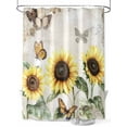 thumbnail image 1 of American Pastoral Style Shower Curtain, Flower Sunflower Farm Waterproof Shower Curtain Set with 12 Hooks Lightweight Washable Fabric Shower Curtains for Bathroom 72x78 Inches, 1 of 6