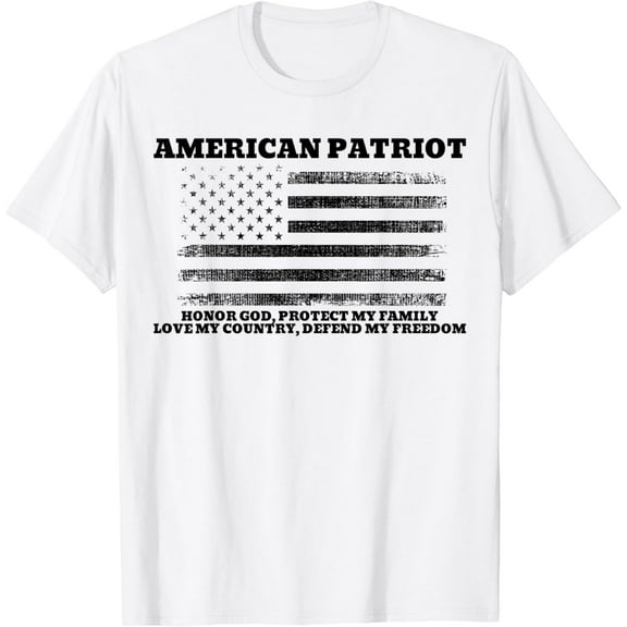 American Patriot Honor God American Flag T-Shirt