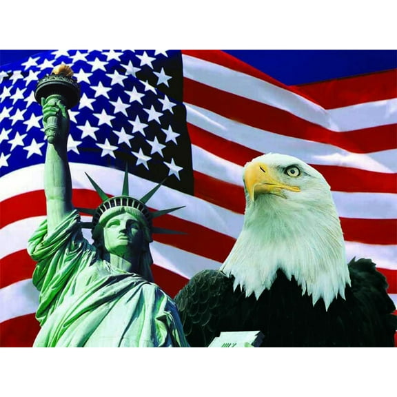 American Patriotic - 3D Lenticular Poster - 12x16 Print