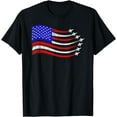 thumbnail image 1 of American Patriotic Fighter Jets USA Flag Waving 4th of July T-Shirt, 1 of 4