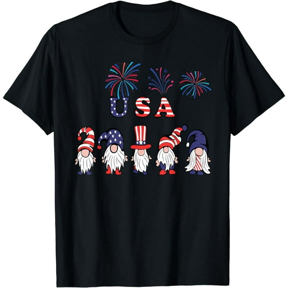 American Patriotic Gnomes USA Independence Day 4th Of July T-Shirt