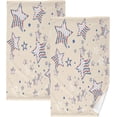 thumbnail image 1 of American Patriotic Stars Cotton Hand Towels 4th Of July Independence Day Kitchen Towel Sets 2PCS Guest Towel Fingertip Towel Holiday Bathroom Decor Quality Premium Dish Washcloth 28 x 16 Inches for B, 1 of 6