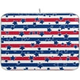 thumbnail image 1 of American Patriotic Stars Stripes Absorbent Dish Drying Mat,16 x 18 Inch Microfiber Kitchen Countertop Table Protector Multi-Purpose Counter Rack Sink Drainer Pad, 1 of 7
