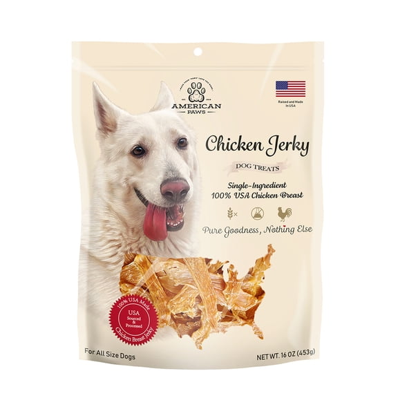 American Paws Chicken Jerky Dog Treats Made in USA All Natural 1LB New