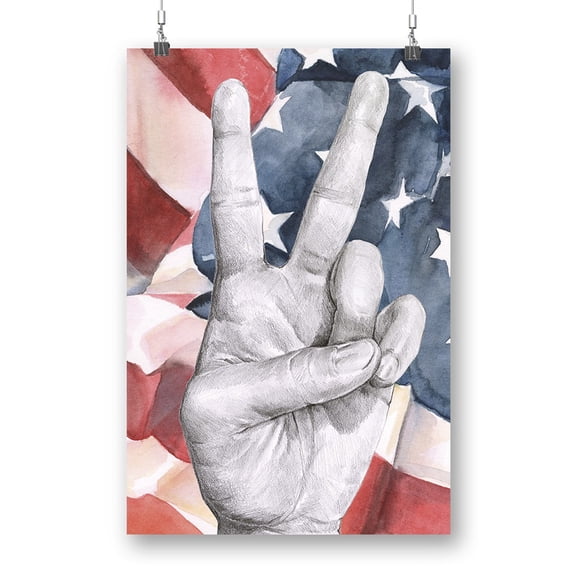 American Peace Sign Poster - Jennifer Paxton Parker Designs,