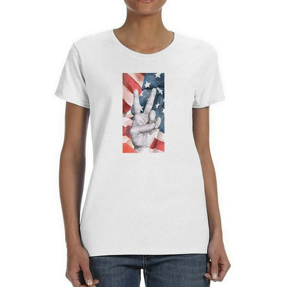 American Peace Sign T-Shirt Women -Jennifer Paxton Parker Designs, Female Small