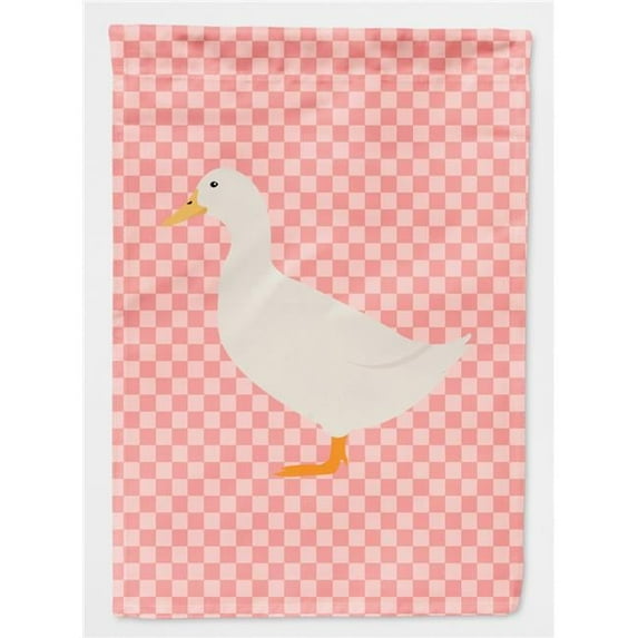 American Pekin Duck Pink Check Garden Flag