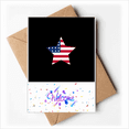 thumbnail image 1 of American Pentagram Flag Star Welcome Back Greeting Cards Envelopes Blank, 1 of 4