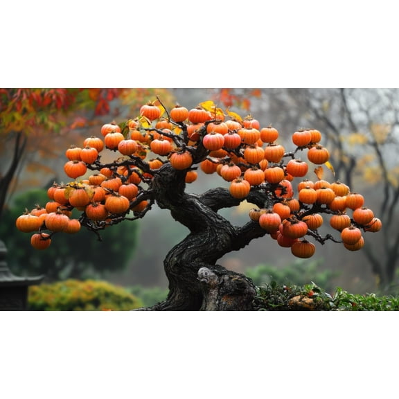 American Persimmons Bonsai Tree for Growing - 1 Year Seedling - Ready to Plant (1 Seedling) - Diospyros virginiana
