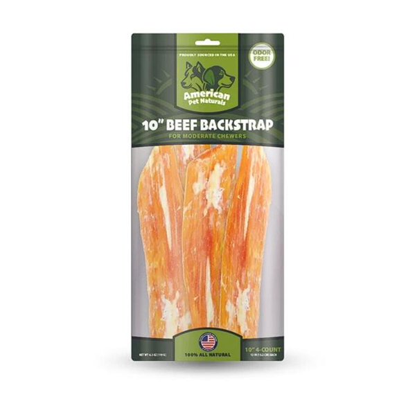 American Pet Naturals 10 in. Dog Treats - Grain Free Beef Backstrap - 7 oz