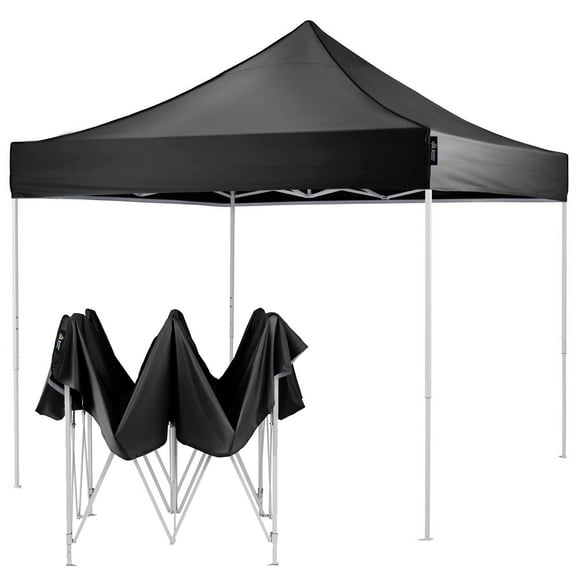 American Phoenix 10x10 ft Black Pop up Canopy Tents Portable Commercial Fair Shelter