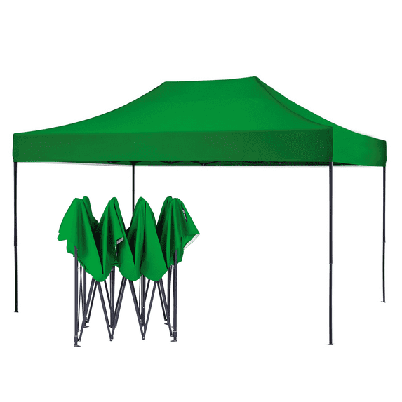 American Phoenix 10x15 ft Green Pop up Canopy Tents Portable Commercial Market Shelter