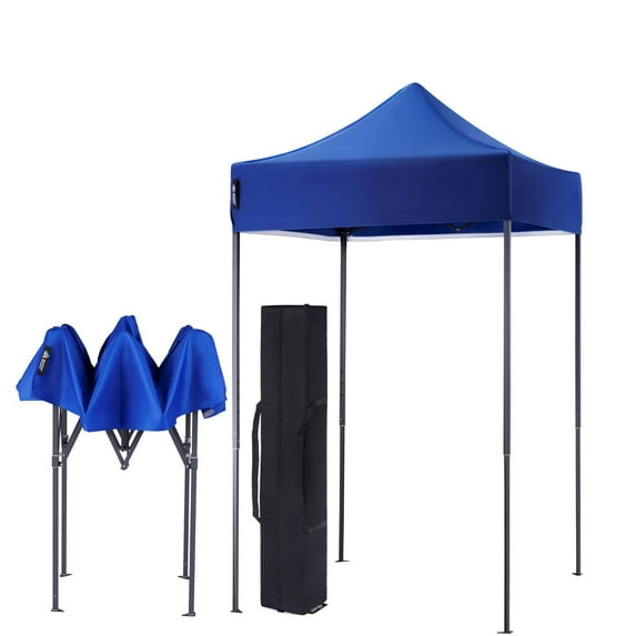 American Phoenix 5x5 ft Blue Pop up Canopy Tents Portable Commercial Fair Shelter