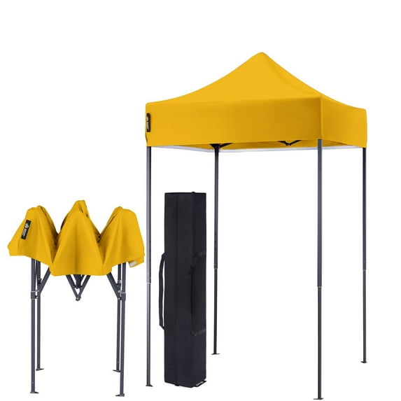 American Phoenix 5x5 ft Yellow Pop up Canopy Tents Portable Commercial Fair Shelter