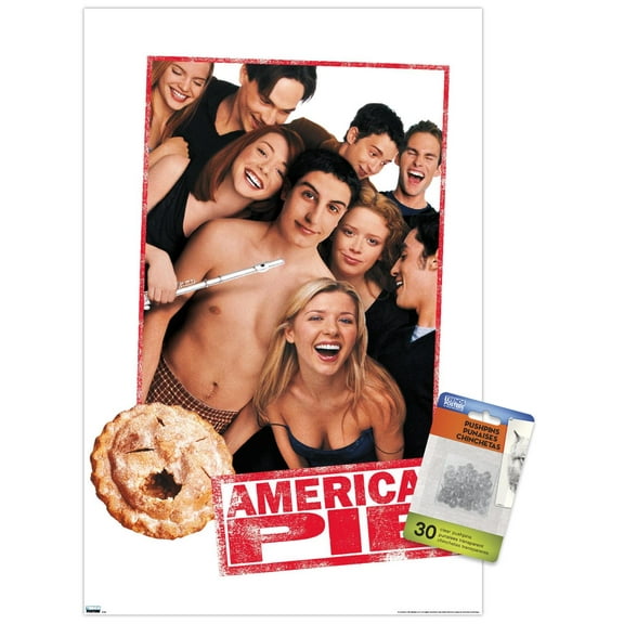 American Pie - One Sheet Wall Poster with Pushpins, 14.725" x 22.375"