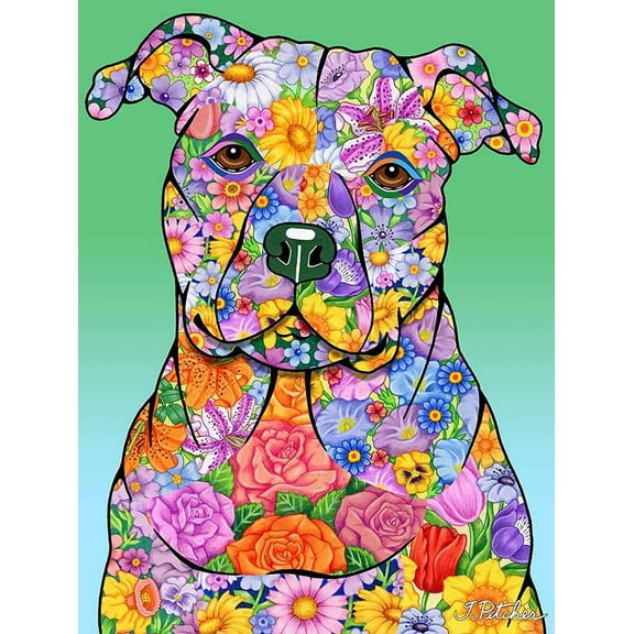 American Pit Bull - Best of Breed Flowers Design Garden Flag