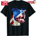 American Pit Bull Terrier USA Flag Patriotic Dog TShirt