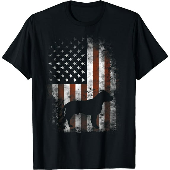 American Pitbull Terrier T-Shirt American Flag Patriotic T-Shirt