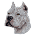 thumbnail image 1 of American Pitbull Terrier White Embroidered Patch 3" FREE USA SHIPPING, 1 of 1