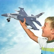 American Planes Jet Plane Toy Fighter with Pull and Light for Kids & - Gray
