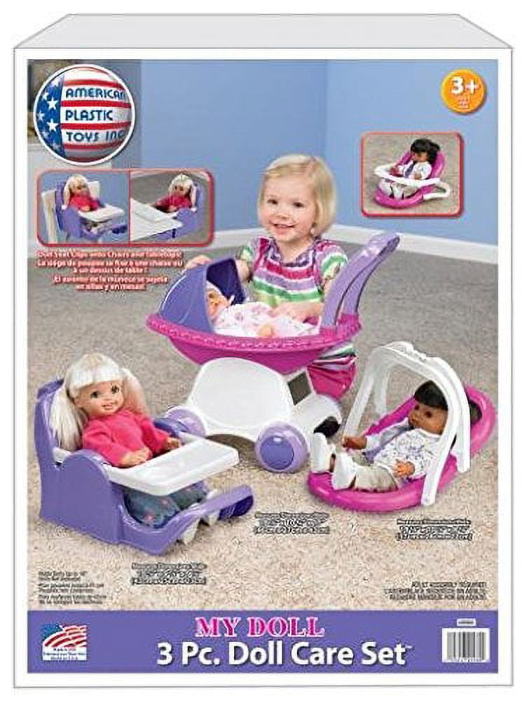 My doll 3 pc doll cheap care set