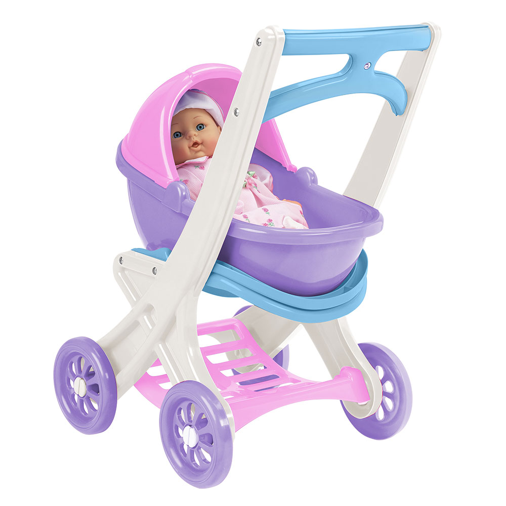 American Plastic Toys 20250 Toddlers On the Go Baby Doll Stroller Buggy & Cradle - image 1 of 3