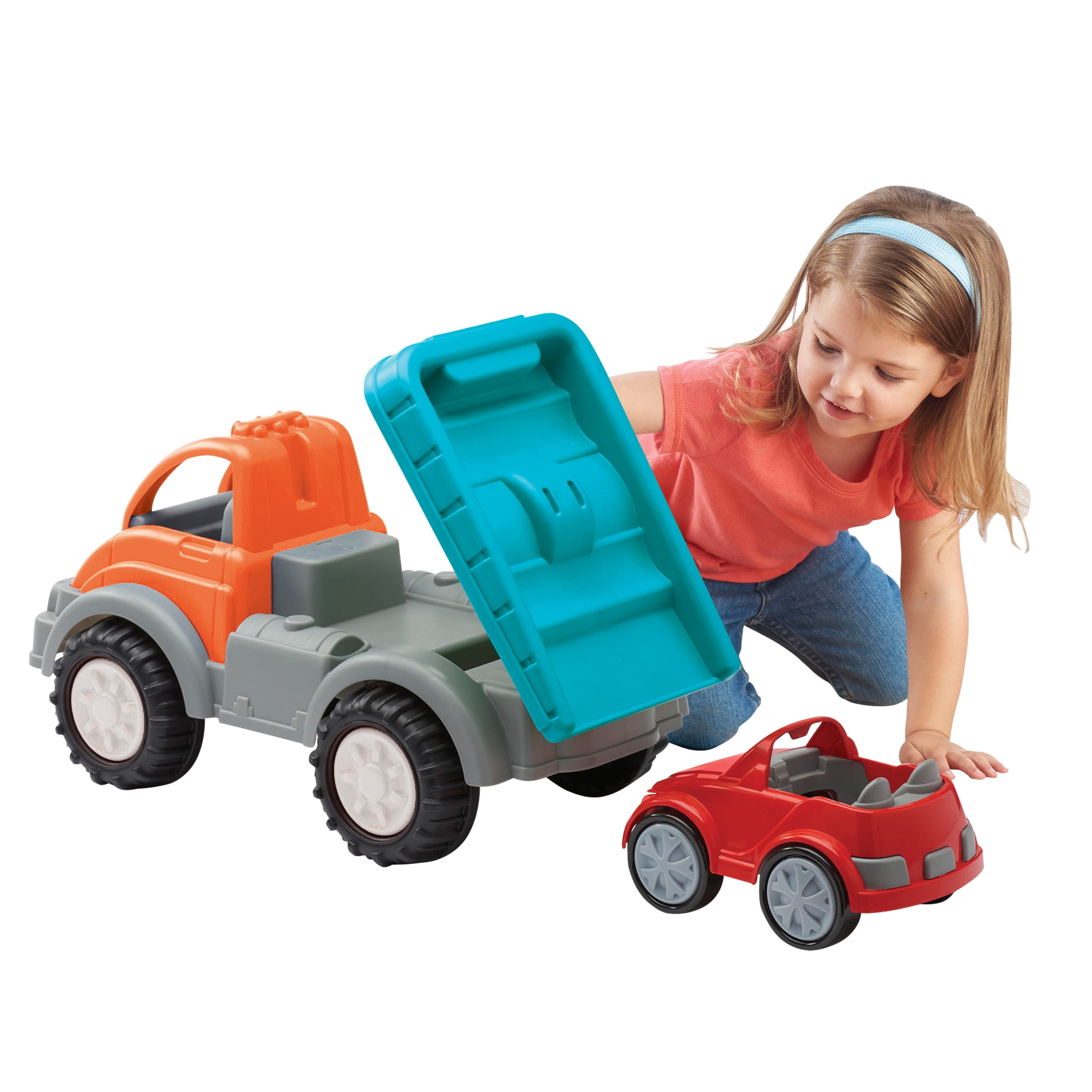 American Plastic Toys Gigantic Car Hauler Vehicle for Indoor & Outdoor Play, Ages 2+