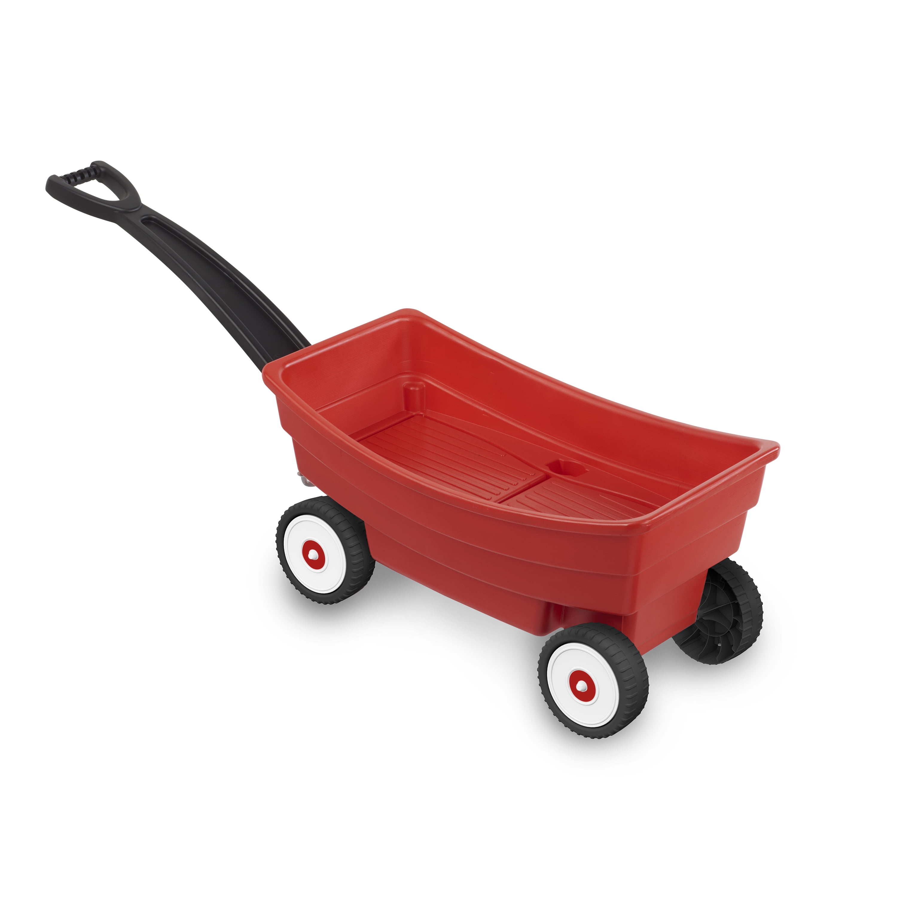 American Plastic Toys Kids Deluxe Wagon, 2-Seats, Red, Pull Stroll