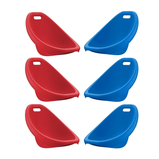 American Plastic Toys Kids Scoop Rocker Chair 6 Pack, Red and Blue ...