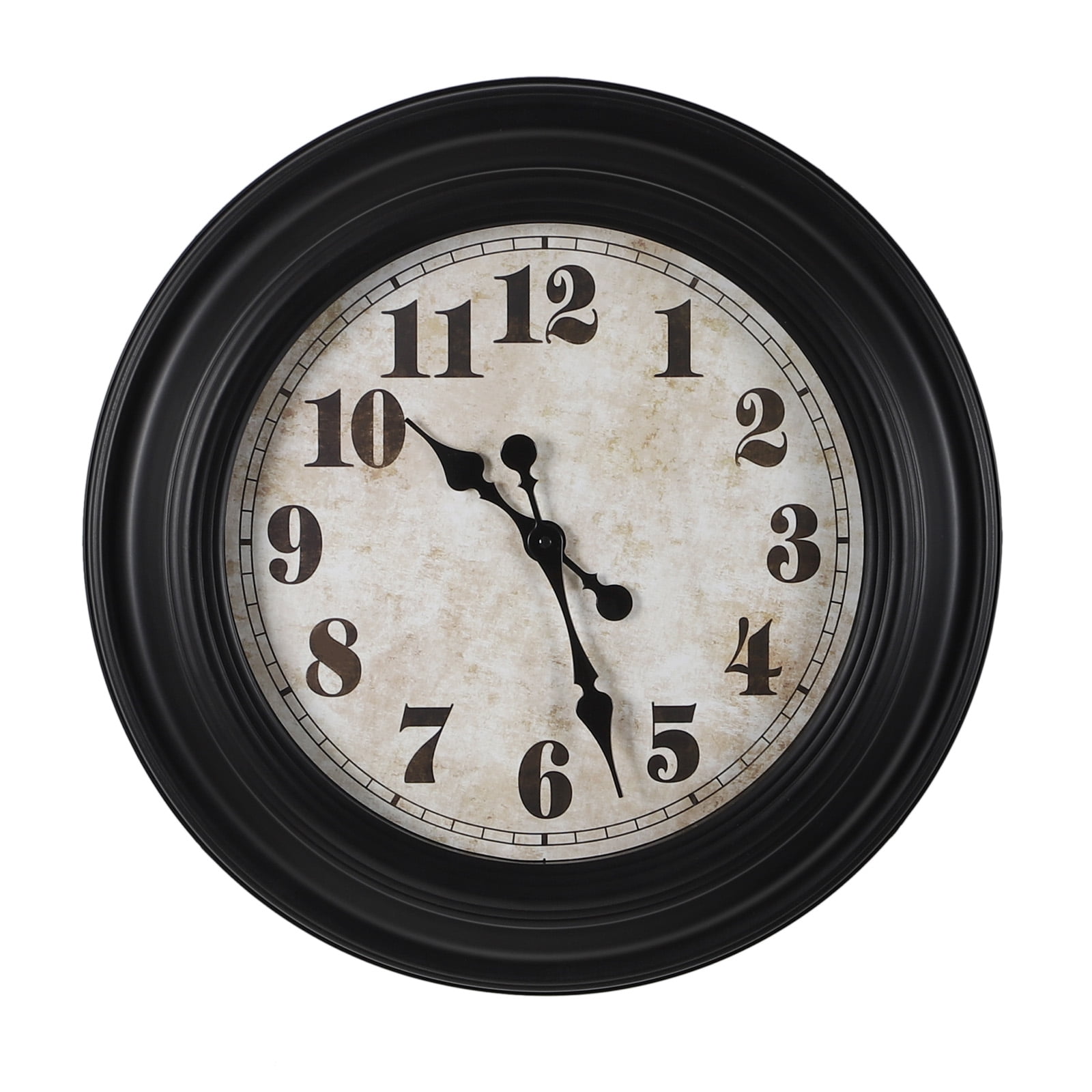 American Plastic Wall Clock 23 Inch - Black