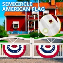 American Pleated Fan Flag USA Pleated Fan Flag 35x18 Inch American USA Bunting Decoration Flags Vivid Color and Fade Resistant Embroidered Stars Sewn Stripes Canvas Header and Brass Grommets