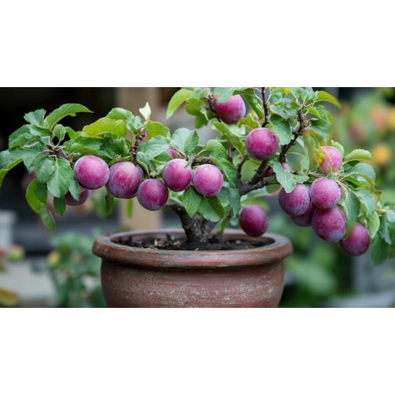 American Plum Bonsai Tree Seedling for Planting - Well Rooted 1 Yr. Seedling