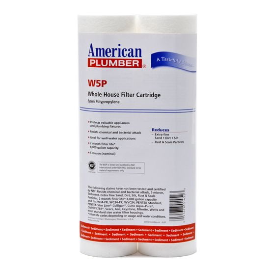 American Plumber W5P Whole House Sediment Filter Cartridge (2-Pack)