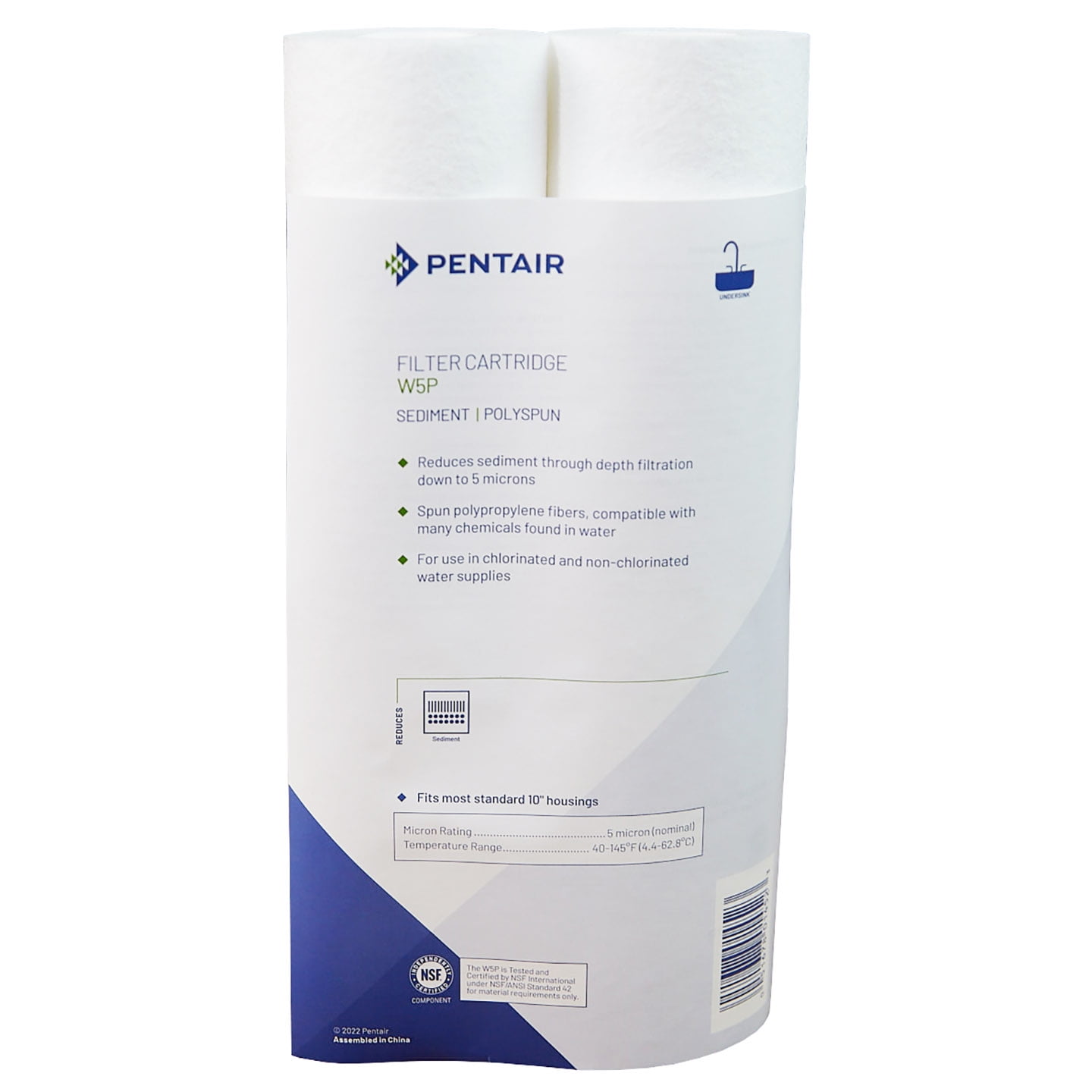 American Plumber W5P White Polypropylene Sediment Filter Cartridge 2-Pack
