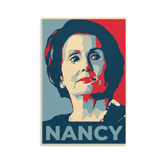 American Politician Nancy Pelosi Poster Posters Wall Art Painting Canvas Gift Living Room Prints Bedroom Decor Poster Artworks 16x24inch(40x60cm)
