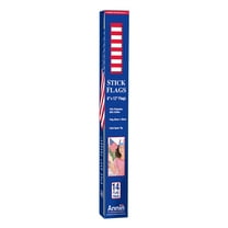 American Polycotton 8" x 12" Stick Flag with Gold Spear Top by Annin, 14-Pack