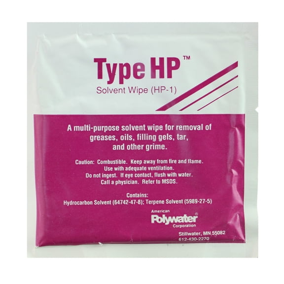 American Polywater HP-1 Solvent Wipe Multi-Purpose Cleaner Degreaser