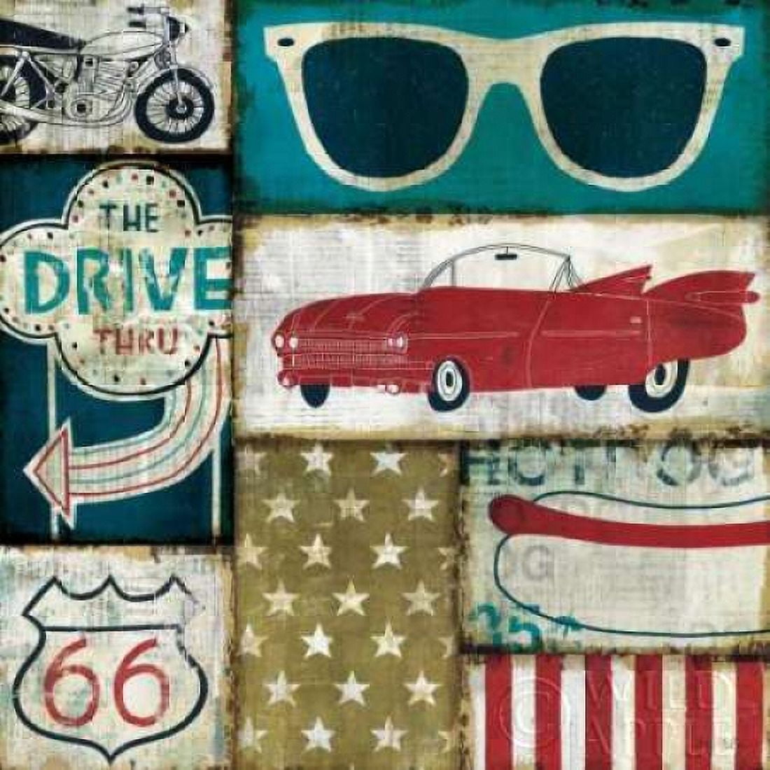 American Pop II Canvas Art - Michael Mullan (24 x 24)